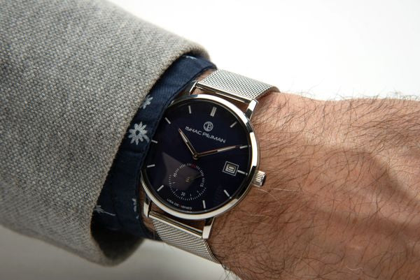 Gentleman's 5 ATM All Stainless Steel Japan Blue Face Quartz Watch