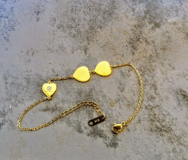 Lady Elegance bands 14k gold over Stainless Steel wit Zircon Crystals