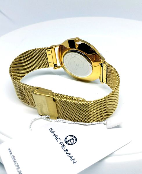 Ge'ez Gentleman's 5 ATM Quartz Watch (Black Face/ Yellow Gold Strap chain)