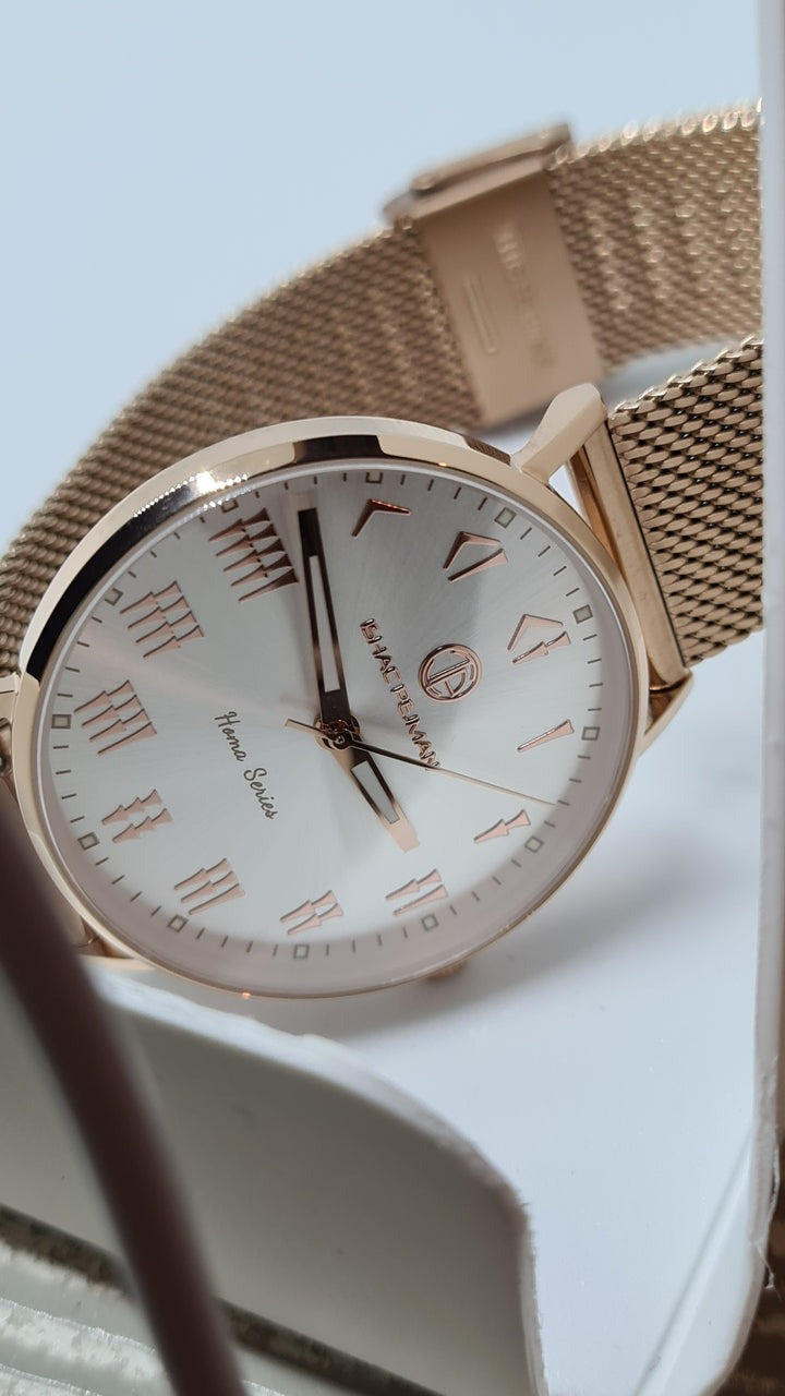 Persian Lady Elegance's 5 ATM All Stainless Steel Japan Quartz Watch (Rose Gold Case Silver Dial)