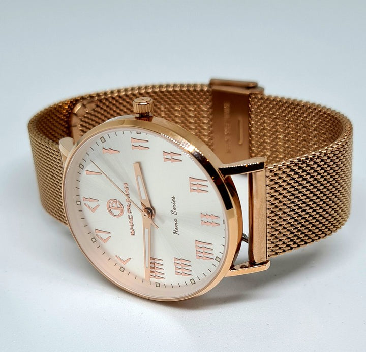 Persian Lady Elegance's 5 ATM All Stainless Steel Japan Quartz Watch (Rose Gold Case Silver Dial)