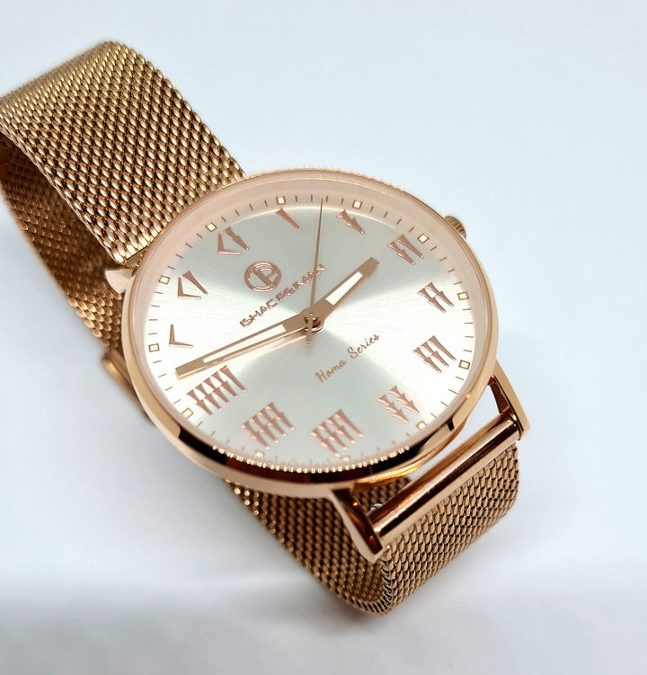 Persian Lady Elegance's 5 ATM All Stainless Steel Japan Quartz Watch (Rose Gold Case Silver Dial)