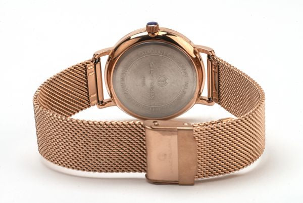 Lady Elegance's 5 ATM All Stainless Steel Japan Quartz Watch (White Face with Rose Gold Plating Band