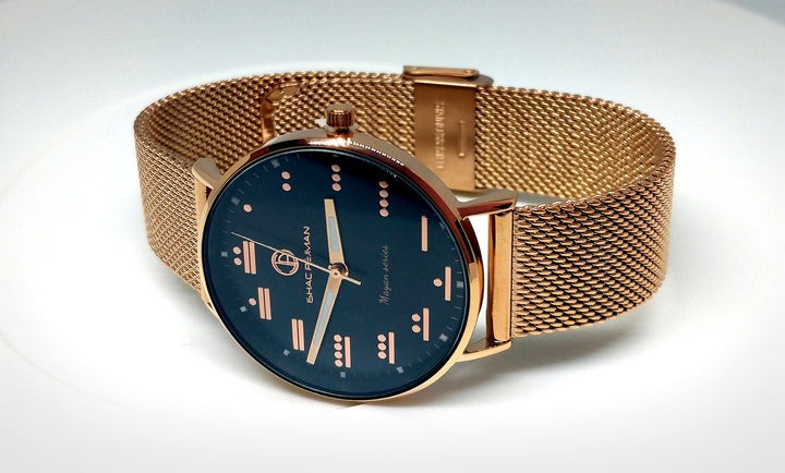 Mayan Lady Elegance's 5 ATM All Stainless Steel Japan Quartz Watch Rose Gold Case Black Dial