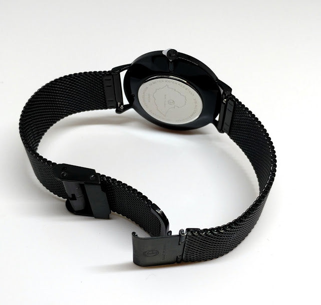 Ge'ez Gentleman's 5 ATM Quartz Watch (Black Face/ Black Strap chain)